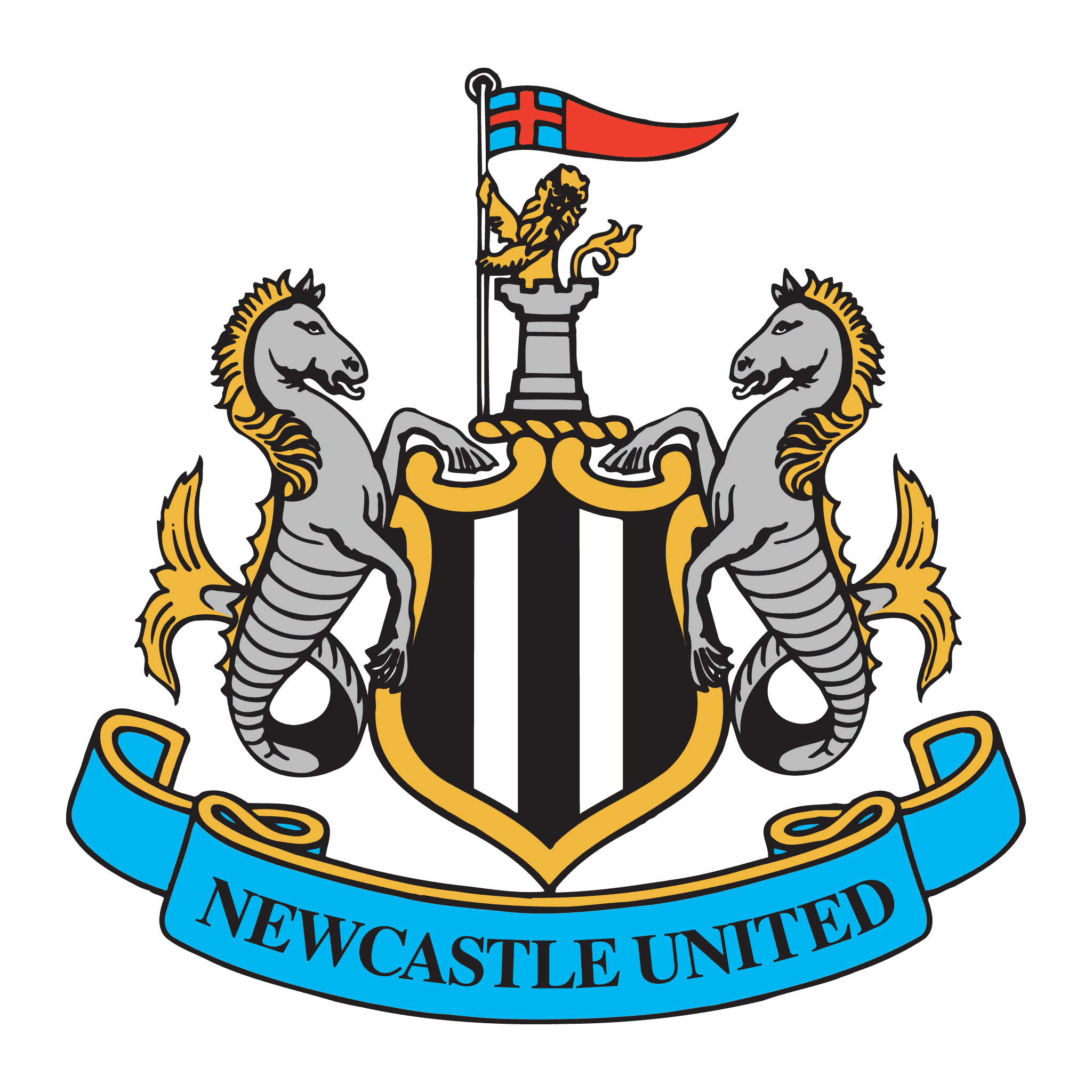 Mẫu thiết kế logo CLB Newcastle – Ngoại Hạng Anh