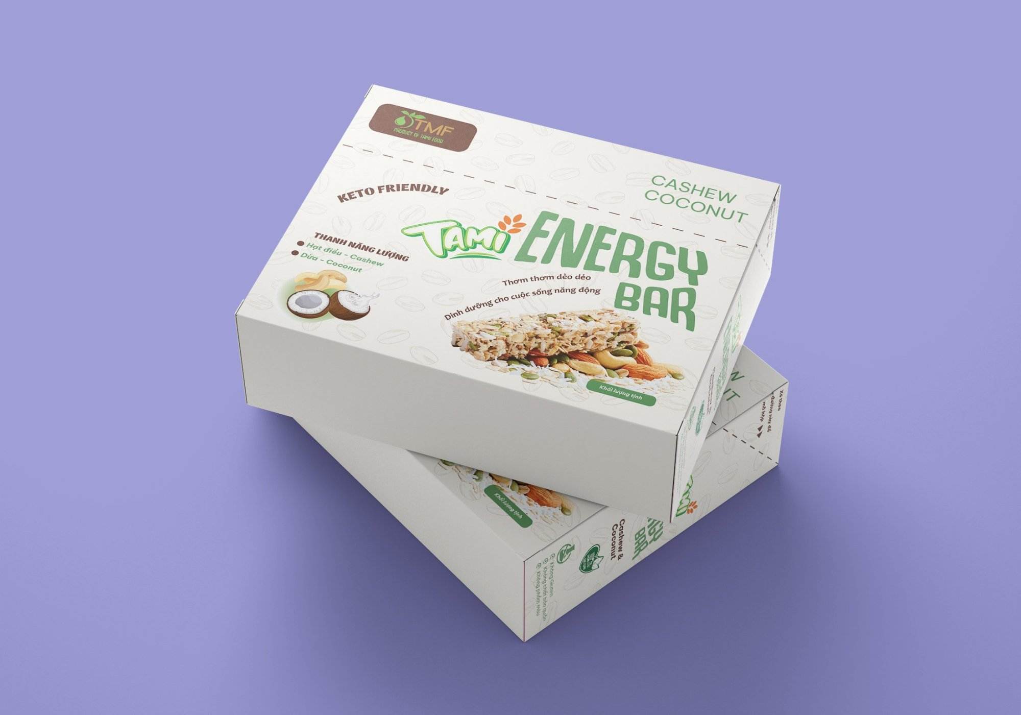 Thiết kế bao bì thanh hạt dinh dưỡng Tami Food