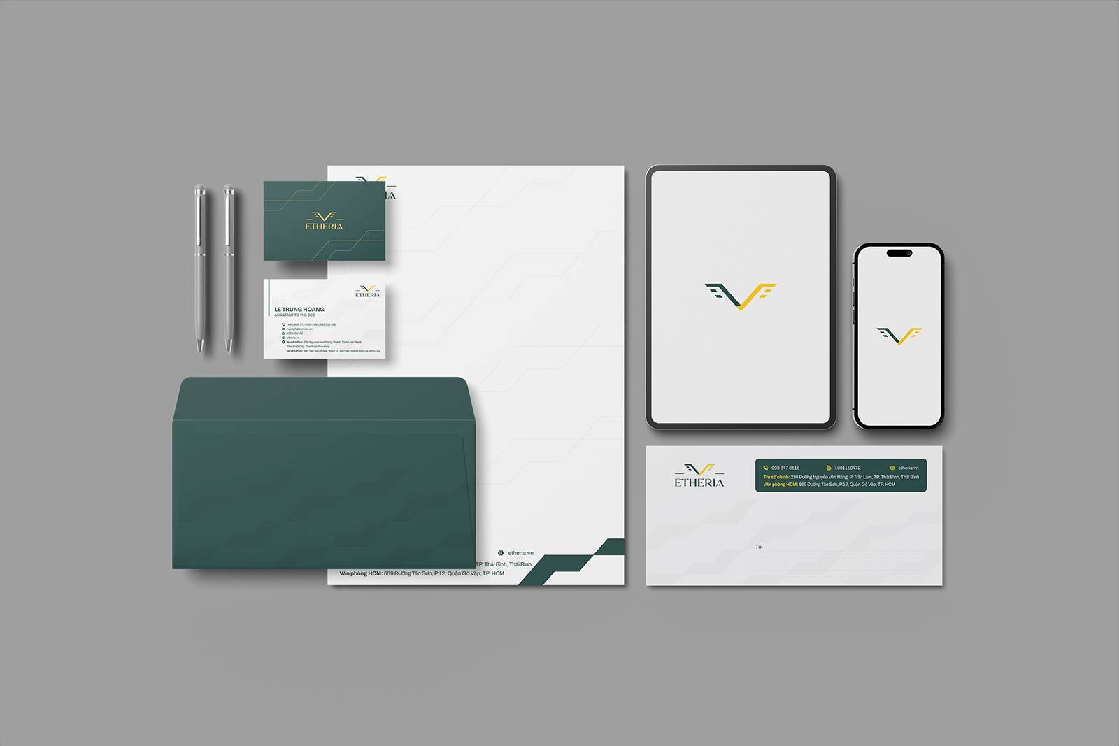 thiết kế thương hiệu etheria - mondial agency Rebranding