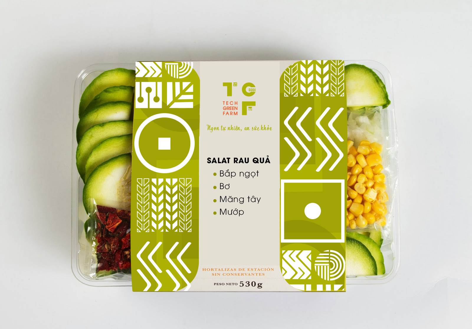 thiết kế bao bì tech green farm