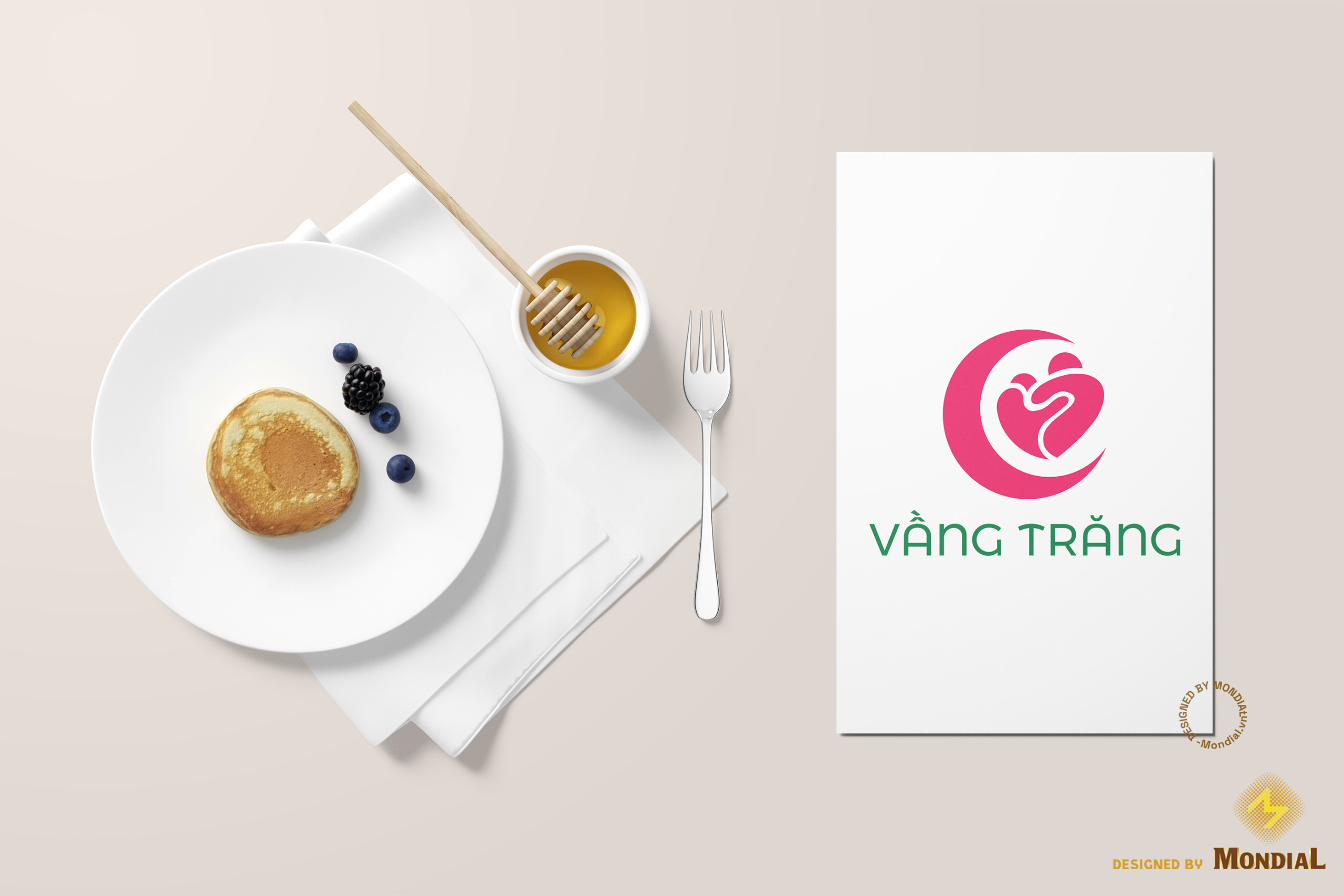 thiết kế logo thương hiệu vầng trăng