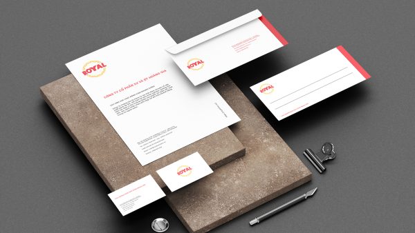 thiết kế logo gạch hoàng gia - marketing