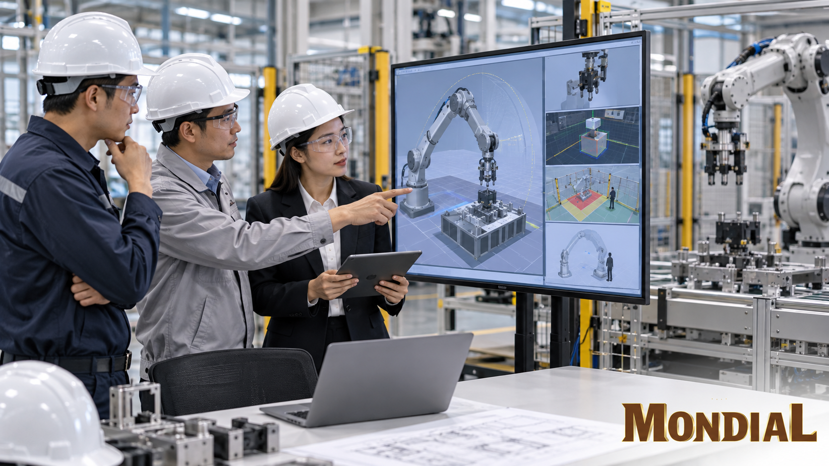Đội kỹ thuật đánh giá nhà cung cấp robot và cobot bằng mô phỏng 3D